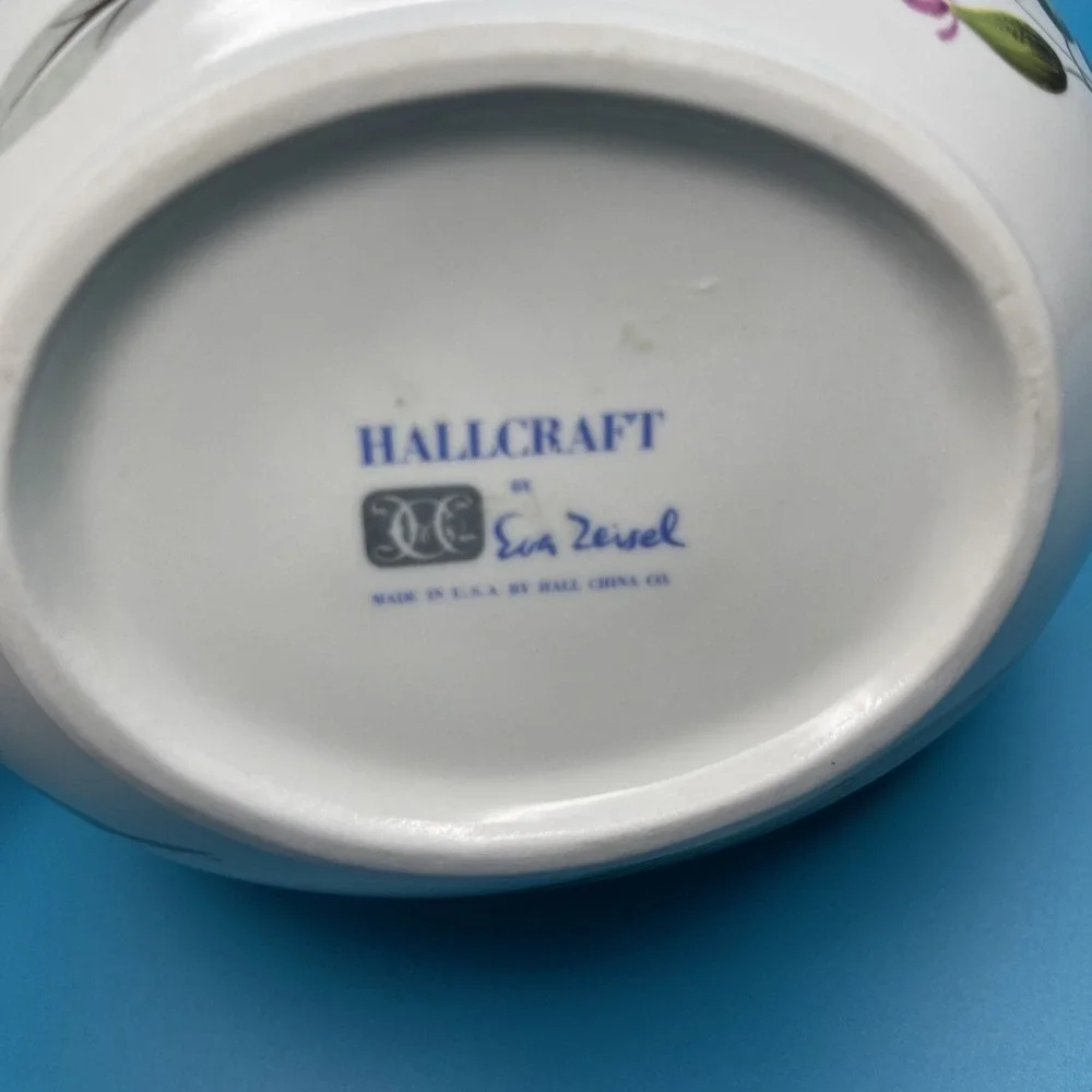 Hall Hallcraft Bouquet Gravy Boat Eva Zeisel‎ China Floral Vintage Easter MCM